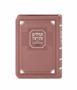 Picture of Faux Leather Tehillim Eis Ratzon Mincha Maariv Hebrew Pocket Size Corner Design Ashkenaz Ksafsaf